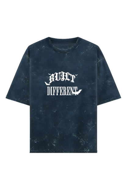 BUILT DIFFERENT - ACID WASH OVERSIZED TRE