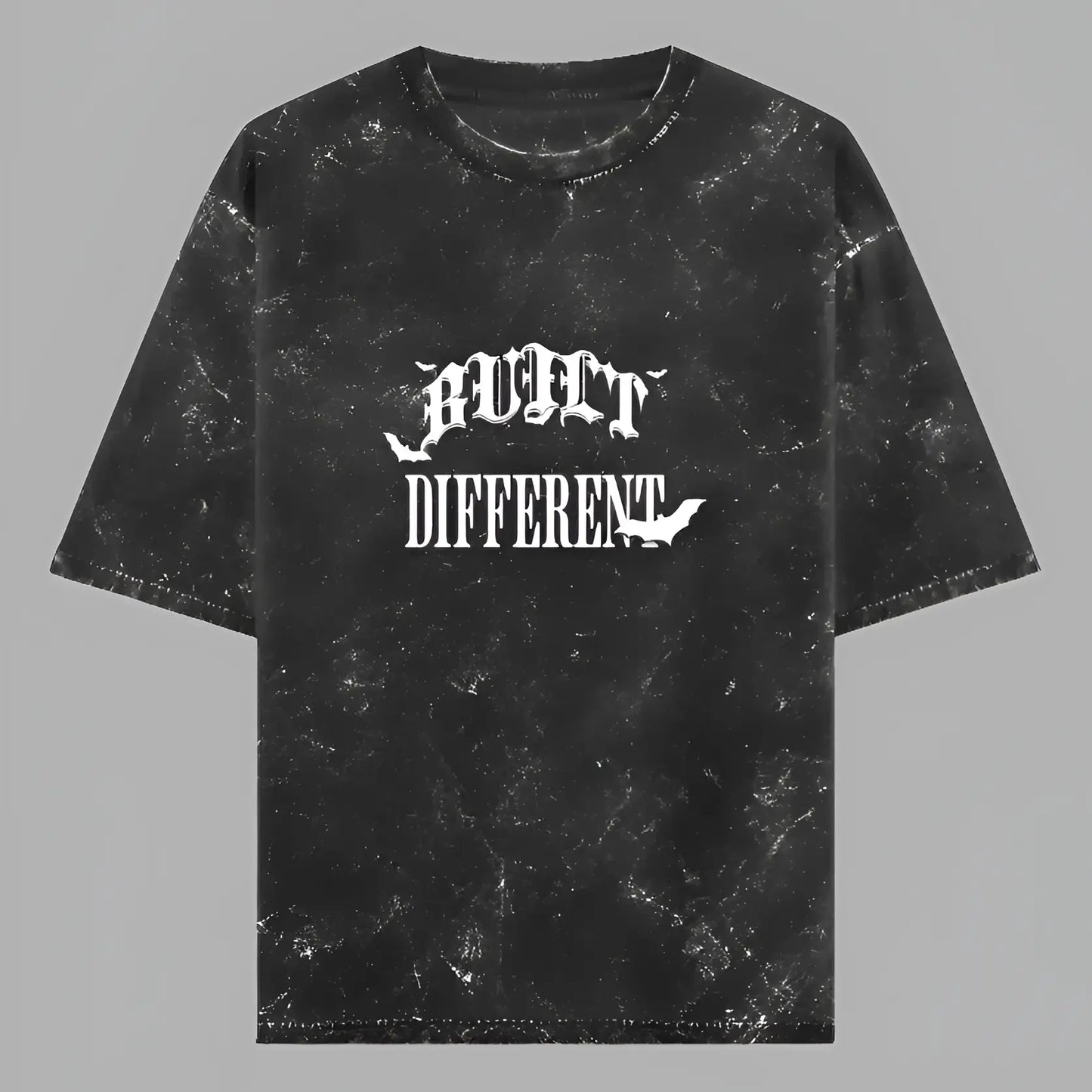 BUILT DIFFERENT - ACID WASH OVERSIZED TEE