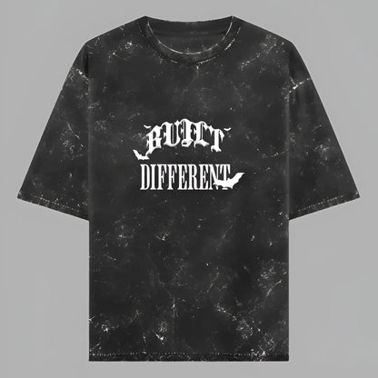 BUILT DIFFERENT - ACID WASH OVERSIZED TEE